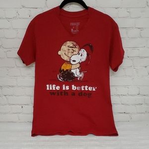 Peanuts Charlie Brown V Neck Tee Cedar Fair